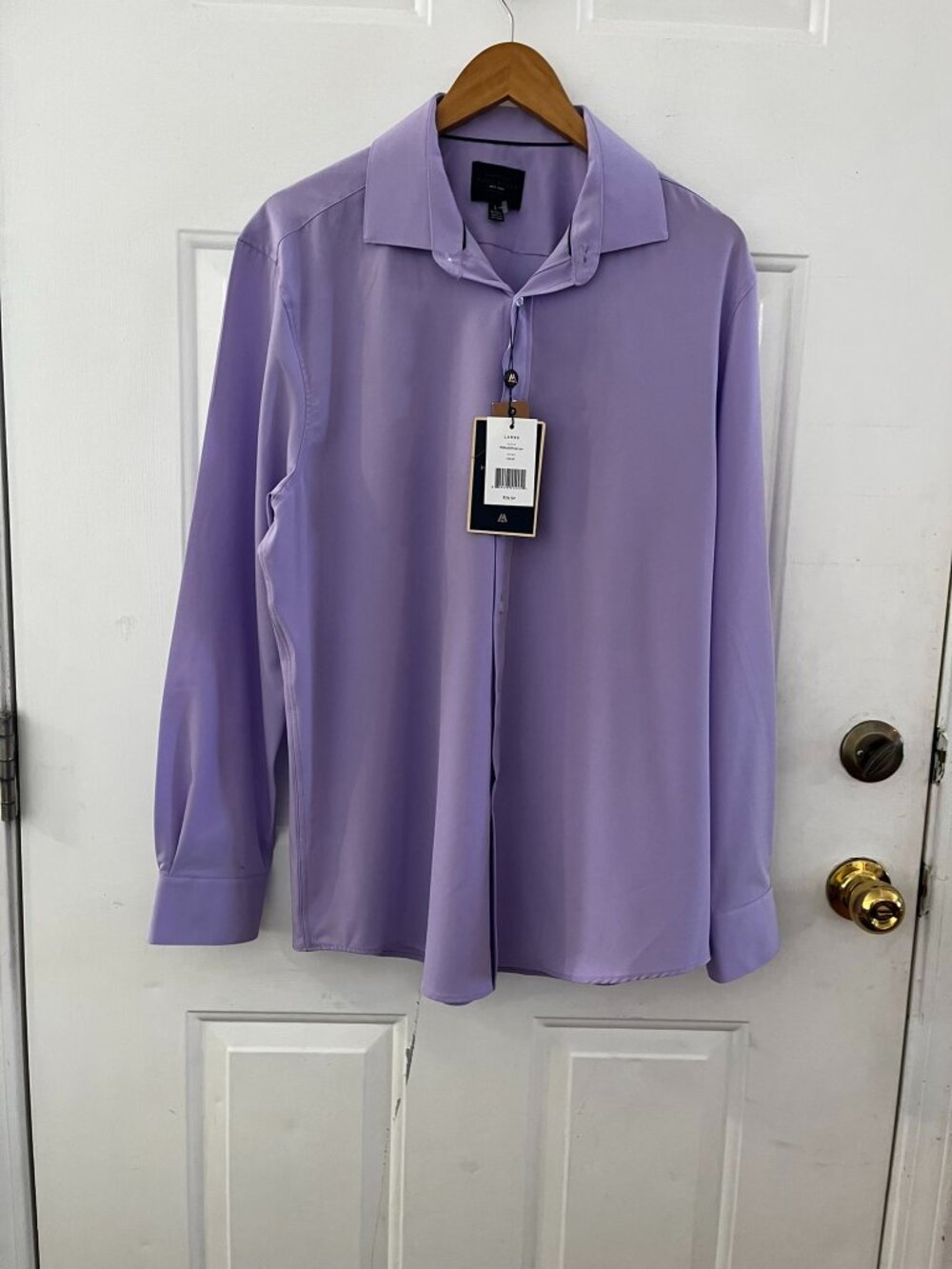 Marc Asher Men's Lilac Style prm5sdp106-510 Dress Shirt Sz Lr 16-161/2